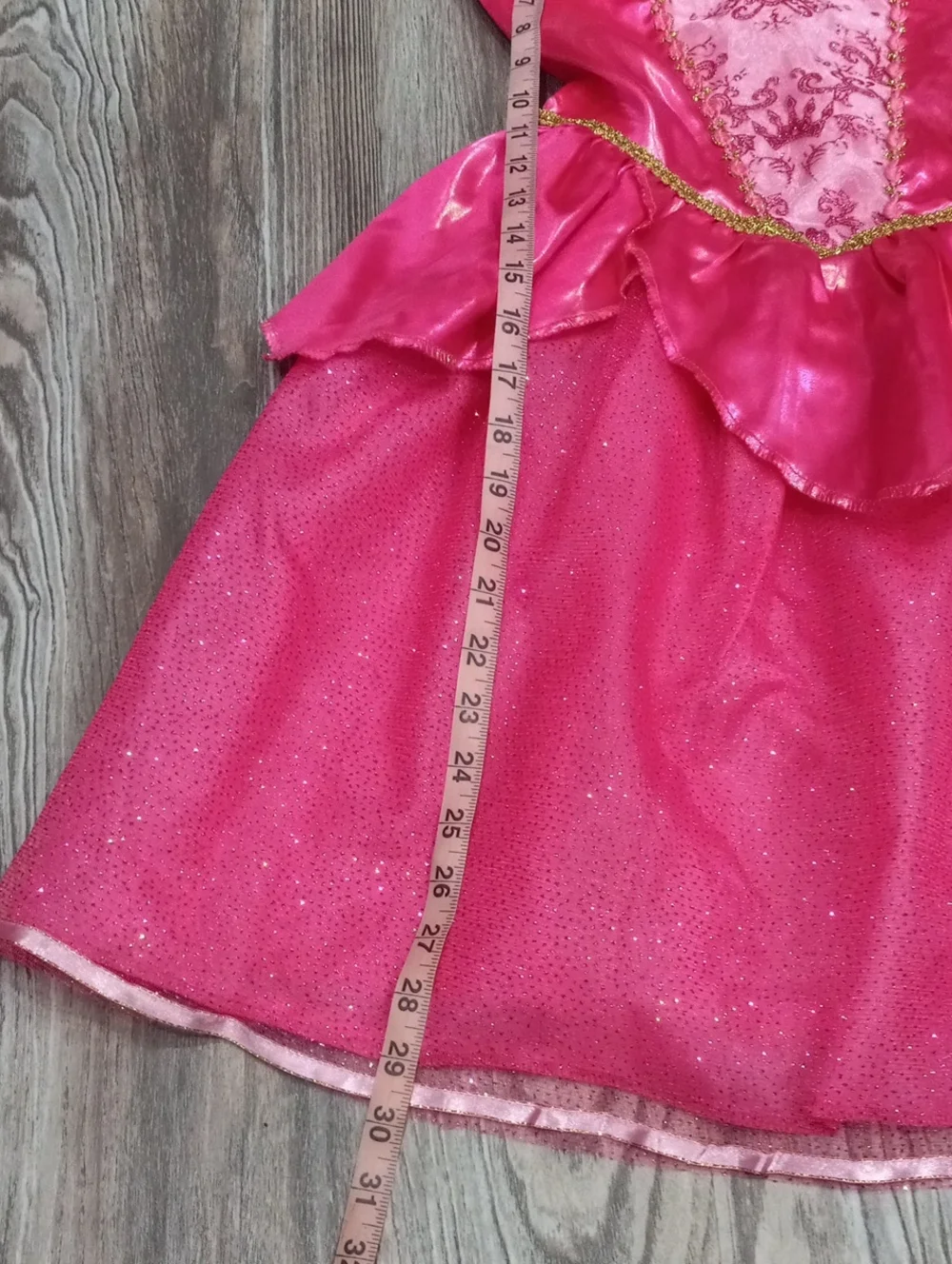 Disney Sleeping Beauty Pink and Gold Princess Dress Costume - Picture 14 of 16